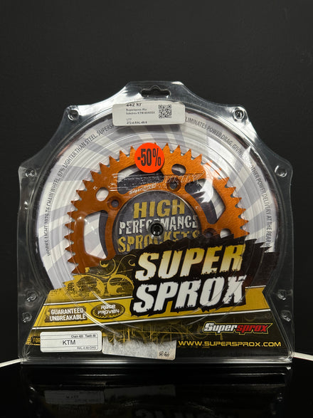 Supersprox Alu bakdrev KTM 60/65SX 97- Orange