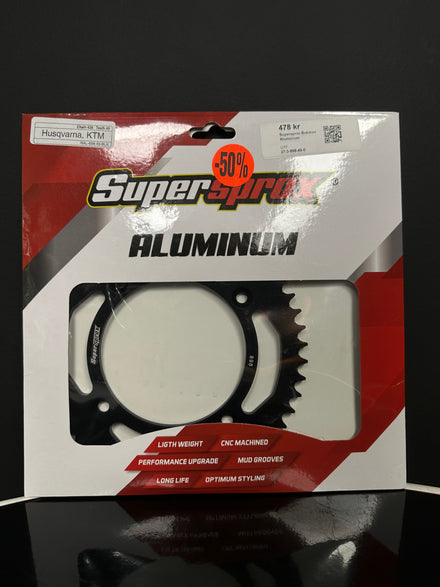 Supersprox Bakdrev Aluminium RAL-898:49 Svart