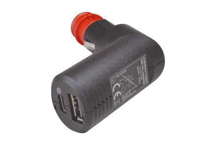 PRO CAR vinkelbar dubbel USB-C/A-laddkontakt