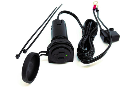 Wunderlich BAAS USB18 USB-dubbeluttag med strömbrytare