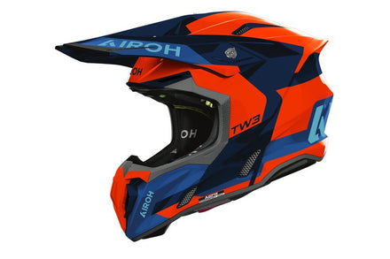 Airoh Twist 3 Crosshjälm - Fancy Orange/Blå Glansig