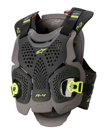 Alpinestars A-4 Max Överkroppsskydd MX Svart/Gul Fluo