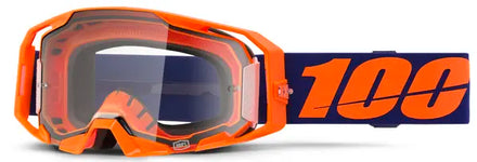100% ARMATIC Neon Orange Crossglasögon - Klar Lins
