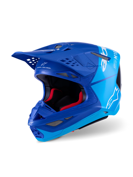 Alpinestars Supertech M10 Crosshjälm - Flood Metallic Blå Carbon