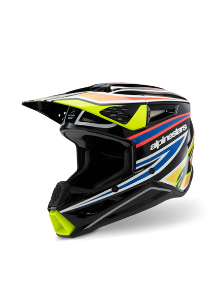 Alpinestars SM3 Barnhjälm - Wurx Svart/Gul/Blå