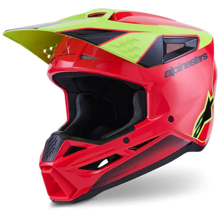 Alpinestars Hjälm SM3 Youth Fray Röd/Gul Fluo/Svart YM 50-51cm