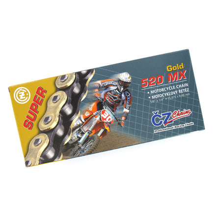 CZ Chains Kedja MX 118 Länkar Super 520 Guld