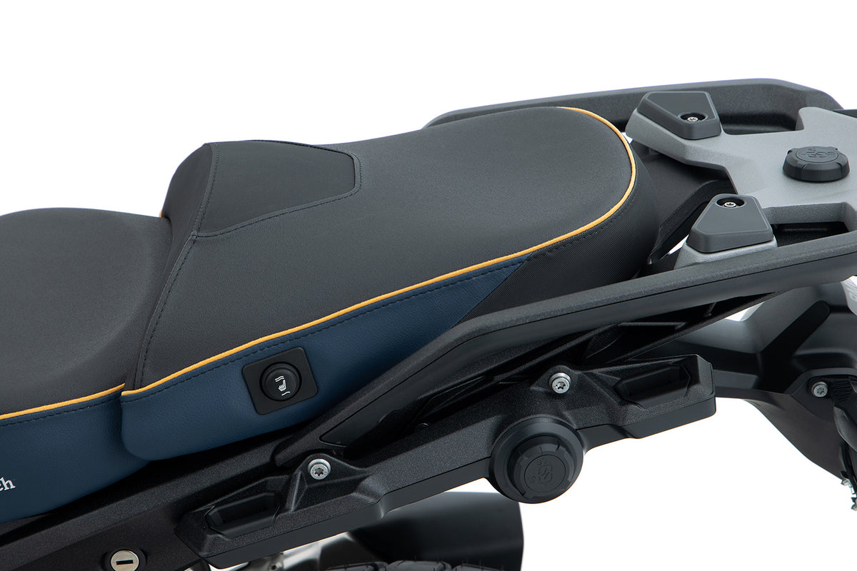 Wunderlich passagerarsadel AKTIVKOMFORT med sätesvärme Imperial Blue-Gold R 1300 GS