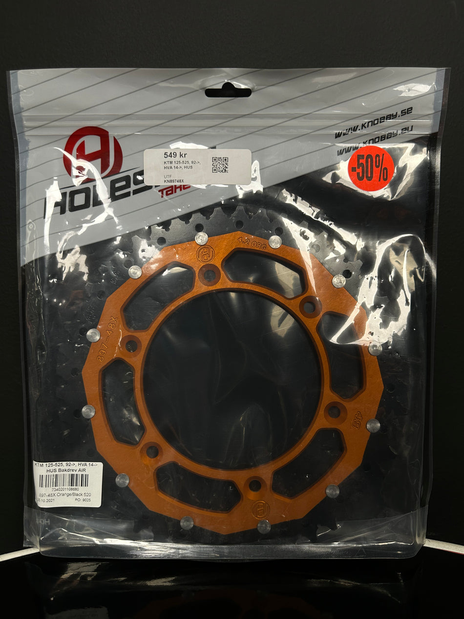 KTM 125-525, 92->, HVA 14->, HUS Bakdrev AIR Orange/Svart