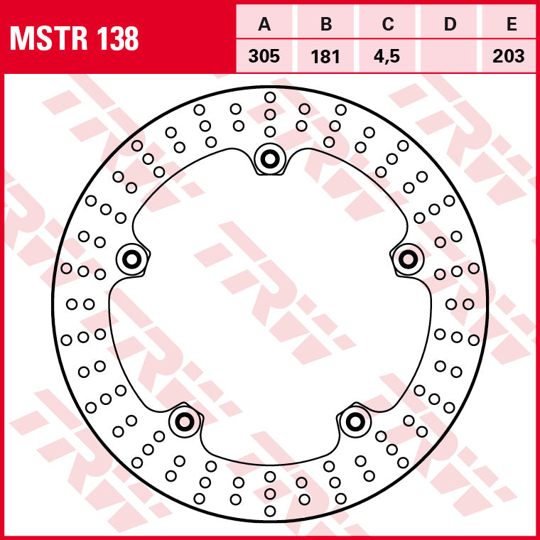 TRW bromsskiva MSTR138 standard fram