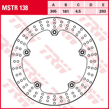 TRW bromsskiva MSTR138 standard fram