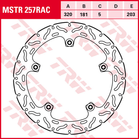 TRW bromsskiva MSTR257RAC fram