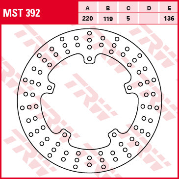 TRW bromsskiva MST392 standard bak