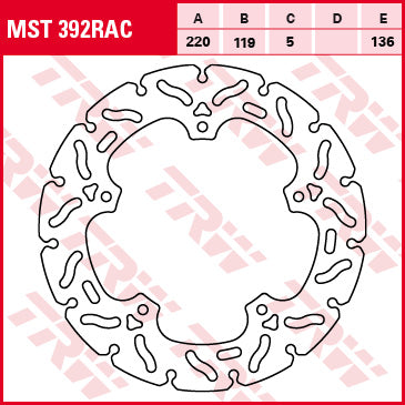 TRW bromsskiva MST392RAC bak