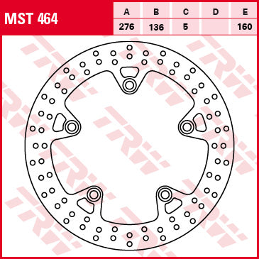 TRW bromsskiva MST464 Standard bak
