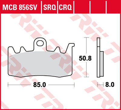 TRW sintrade bromsbelägg Street fram MCB856SV