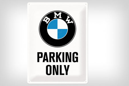 Plåtskylt BMW Parking Only 30 x 40 cm - Nostalgic-Art
