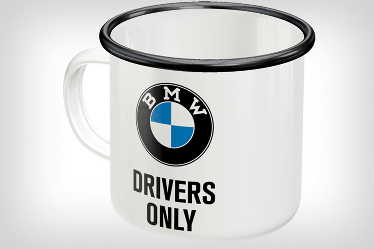 Emaljmugg BMW Drivers Only från Nostalgic Art