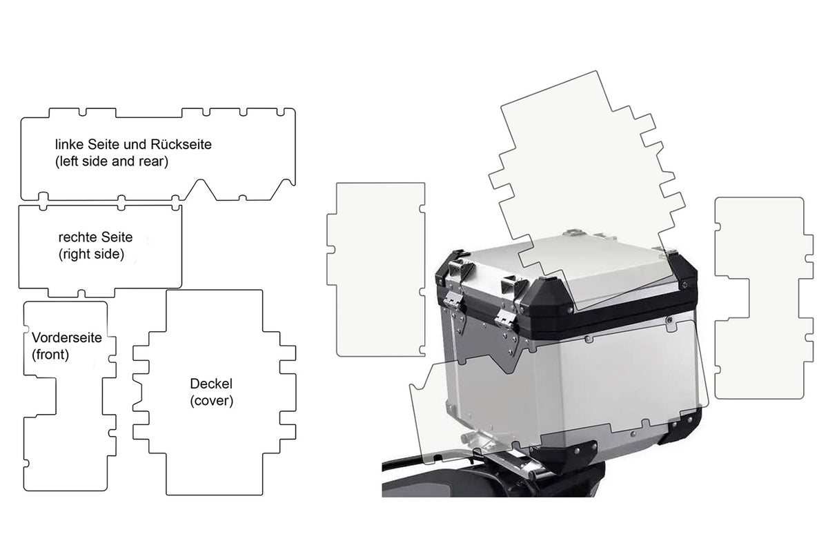Wunderlich skyddsfilm PremiumShield BMW alu-topcase