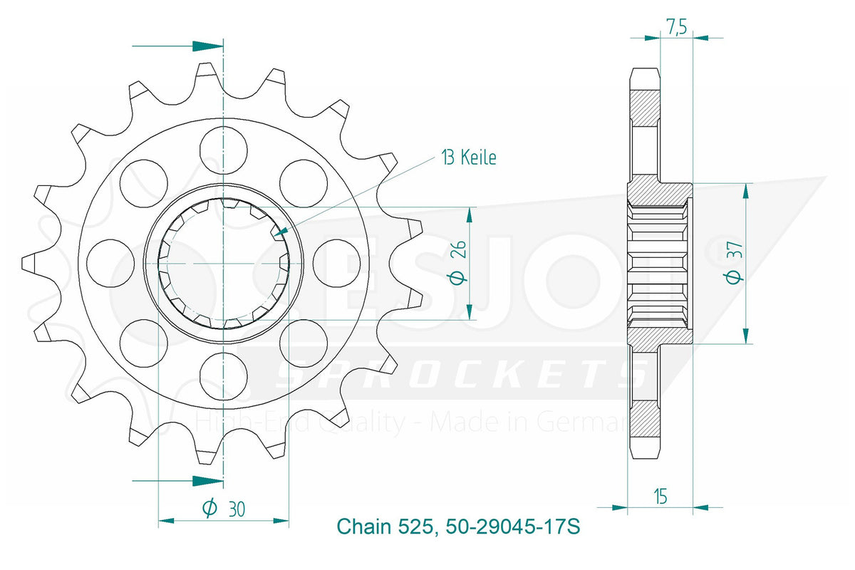 Regina HPE 525 kedjekit 128 länkar S 1000 XR
