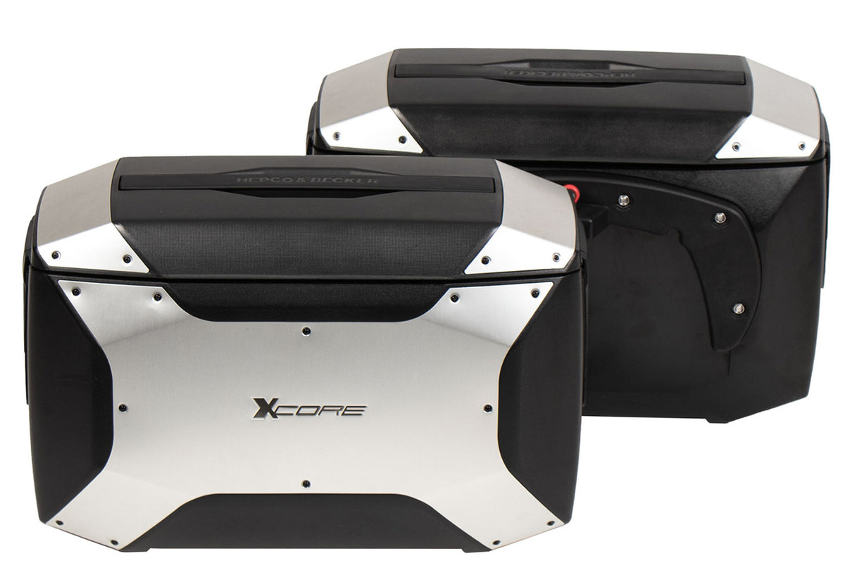 Hepco & Becker sidoväska Xcore för C-Bow-fäste svart-silver