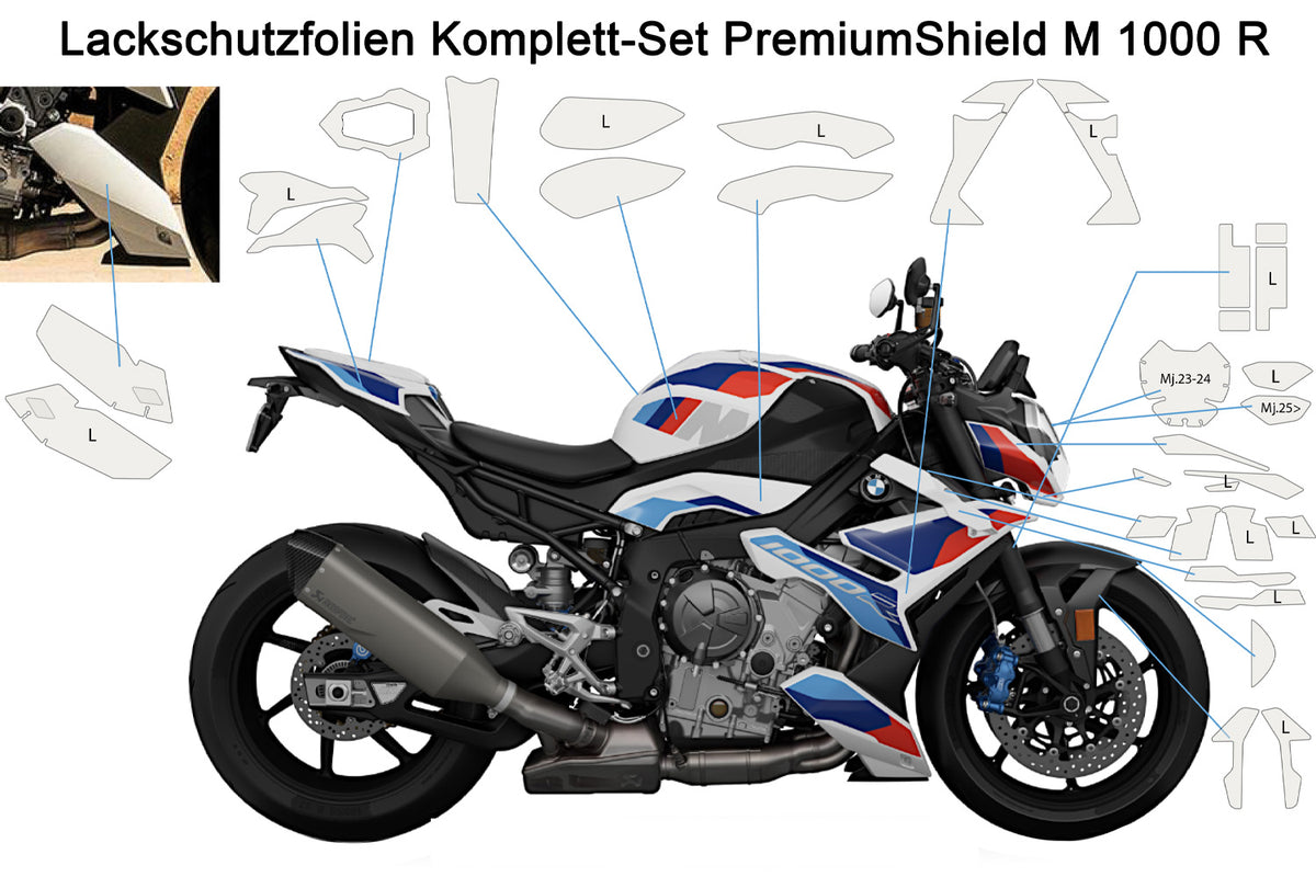 Wunderlich PremiumShield lackskyddskomplettset M 1000 R