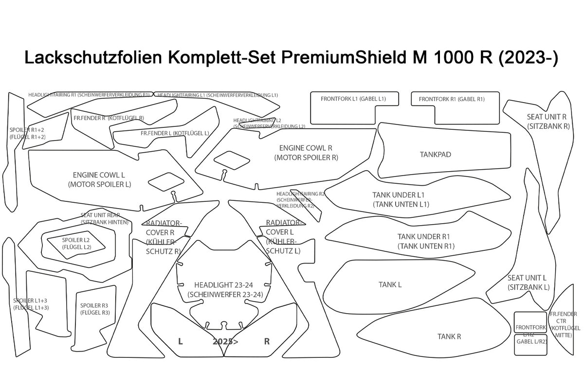 Wunderlich PremiumShield lackskyddskomplettset M 1000 R