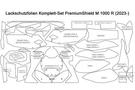 Wunderlich PremiumShield lackskyddskomplettset M 1000 R