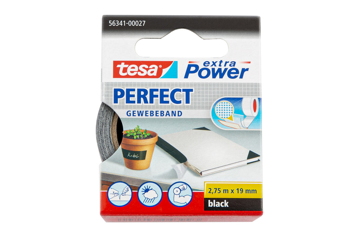 Tesa vävtejp extra Power Perfect svart