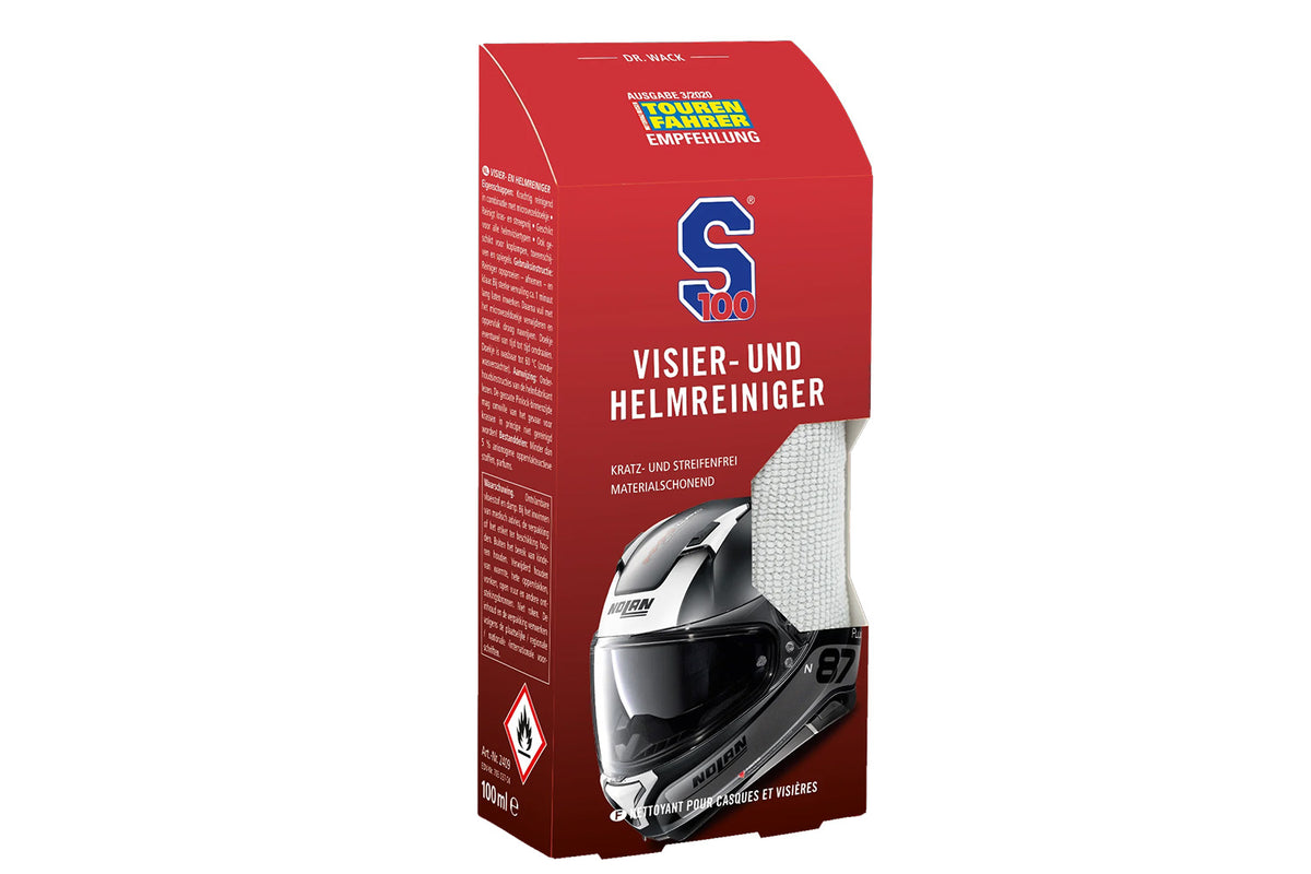 S100 Visir- och hjälmrengöring inkl. mikrofiberduk 100 ml