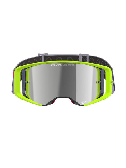 Alpinestars Goggle Supertech CORP Crossglasögon Gul Fluo/Röd/Spegel Silver