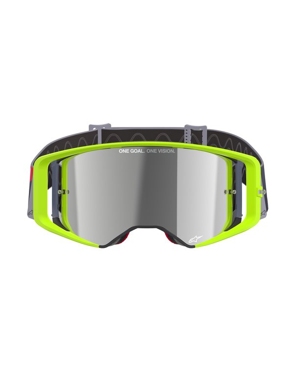 Alpinestars Goggle Supertech CORP Crossglasögon Gul Fluo/Röd/Spegel Silver