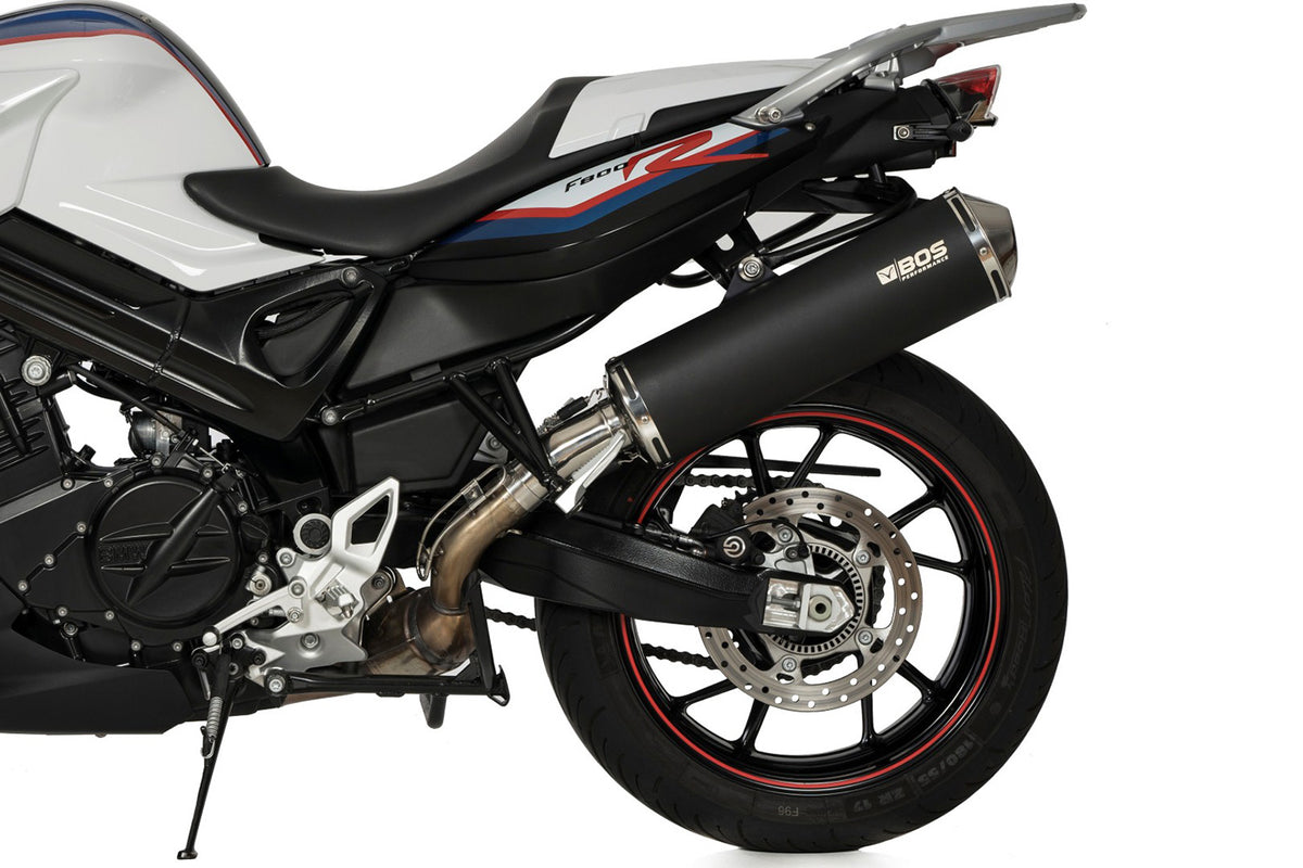 BOS Slip-On ljuddämpare Oval 120 svart F 800 R