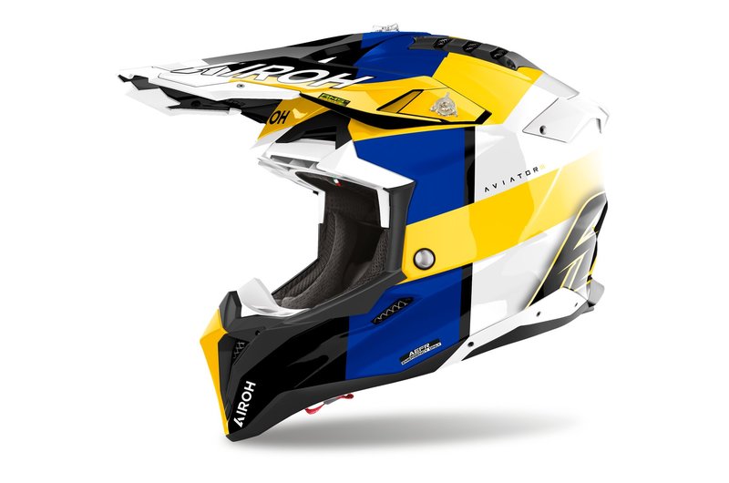 Airoh Aviator 3 Monarch Blå/Gul Glansig