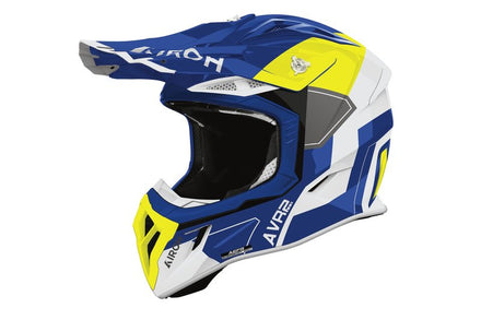 Airoh Aviator Ace 2 Shield Blå/Gul Glansig