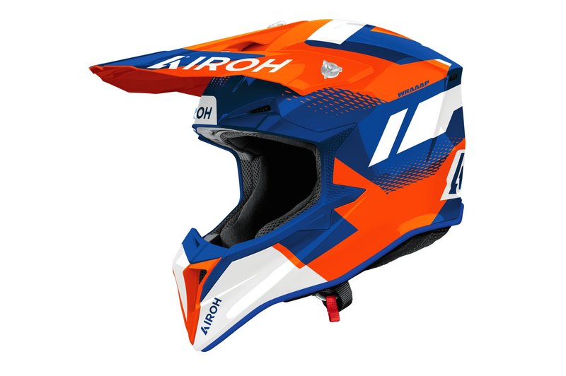 Airoh Wraaap Crosshjälm - Vision Orange/Blå Glansig
