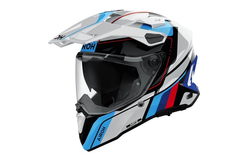 Airoh Commander 2 Adventurehjälm - Skip Vit Glansig