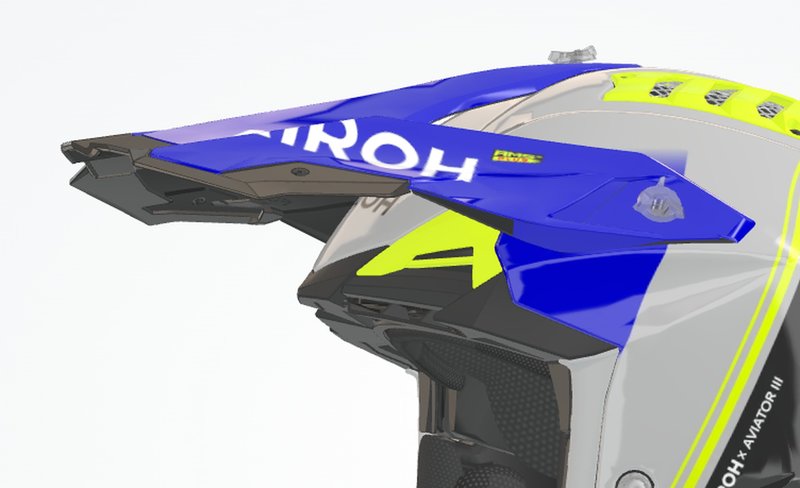 Airoh Aviator 3 Peak Skärm Hima Blue Gloss