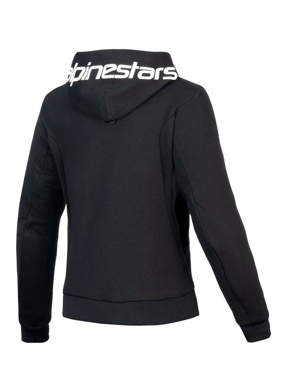 Alpinestars Hoodie Dam Chrome v2 Svart/Vit