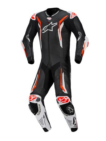 Alpinestars Skinnställ 1-pcs GP Tech v5 Svart/Vit/ Fluo Röd