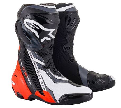 Alpinestars Supertech R v2 Svart/Fluo Röd/Vit