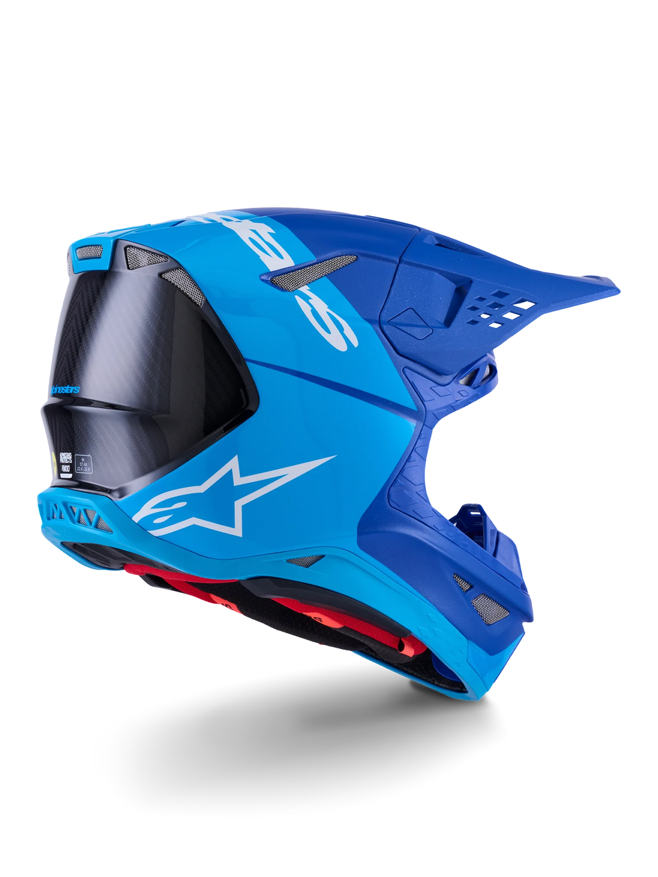 Alpinestars Supertech M10 Flood Metallic Blå Carbon