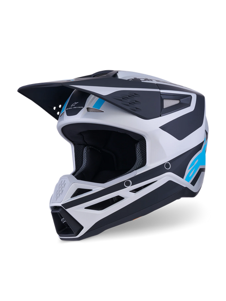 Alpinestars SM3 Crosshjälm - Heat Silver/Blå/Svart