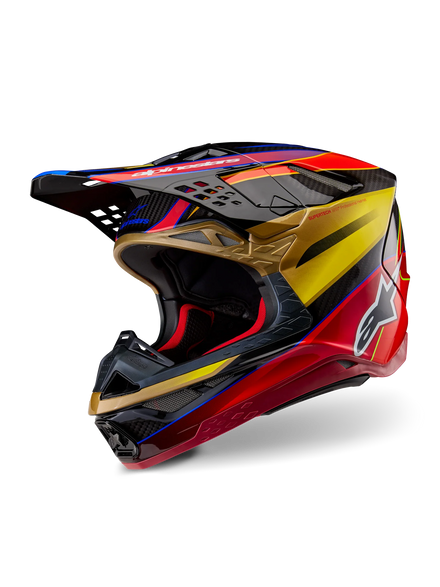 Alpinestars Supertech M10 Crosshjälm - ERA Guld/Gul/Röd