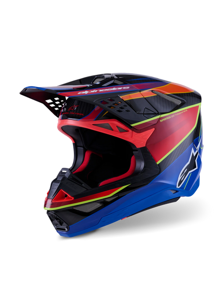 Alpinestars Supertech M10 Crosshjälm - ERA Blå/Röd/Gul