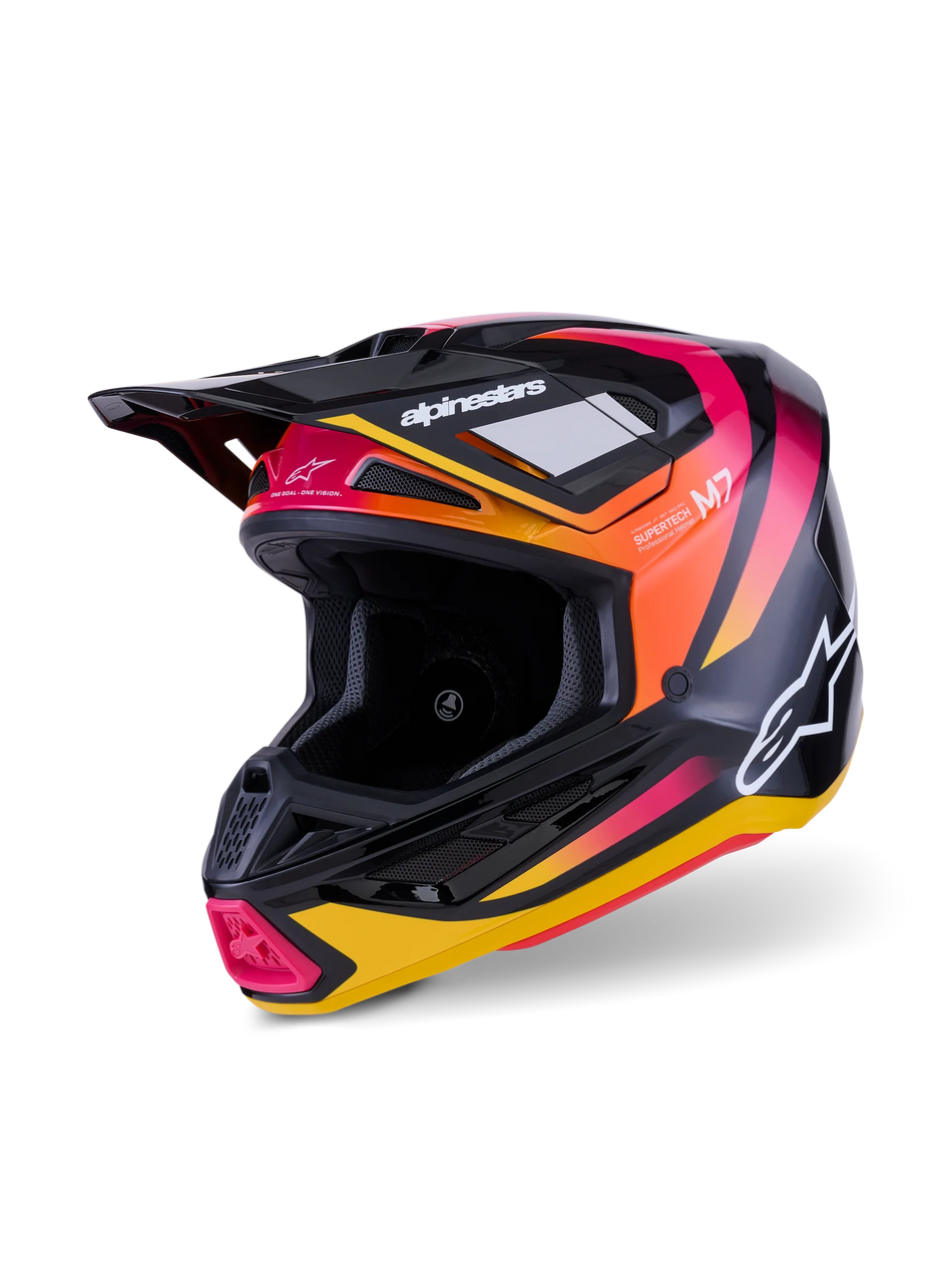 Alpinestars S-M7 Rise Svart/Gul/Rosa