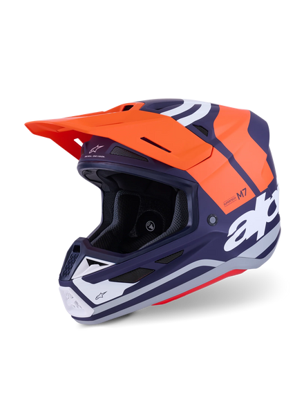 Alpinestars S-M7 Core Matt Orange/Blå