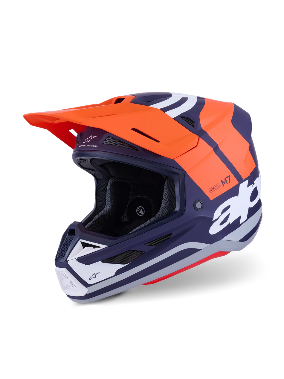Alpinestars S-M7 Core Matt Orange/Blå
