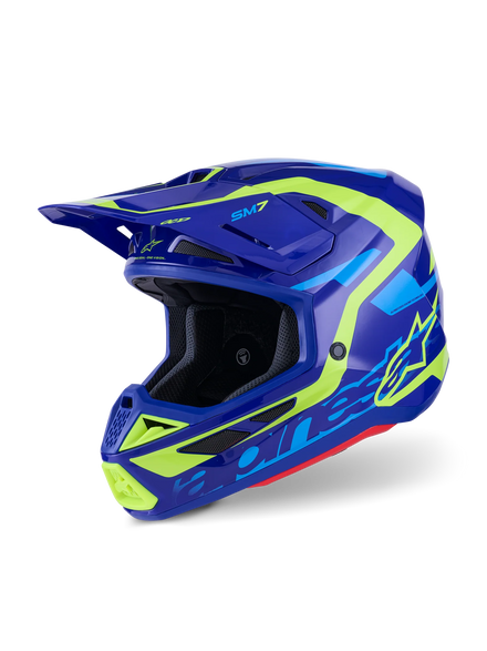 Alpinestars S-M7 Deed Blå/Gul