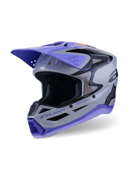 Alpinestars SM3 Crosshjälm - Jettson Grå/Lila/Svart